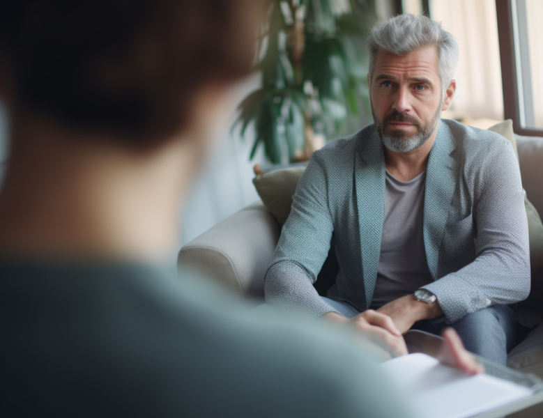 man on a anxiety treatment program in Utah