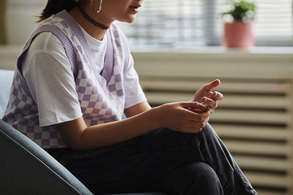 girl attending outpatient program