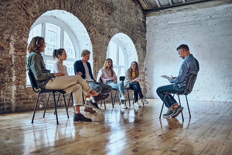 group of patients attending substance use disorder treatment