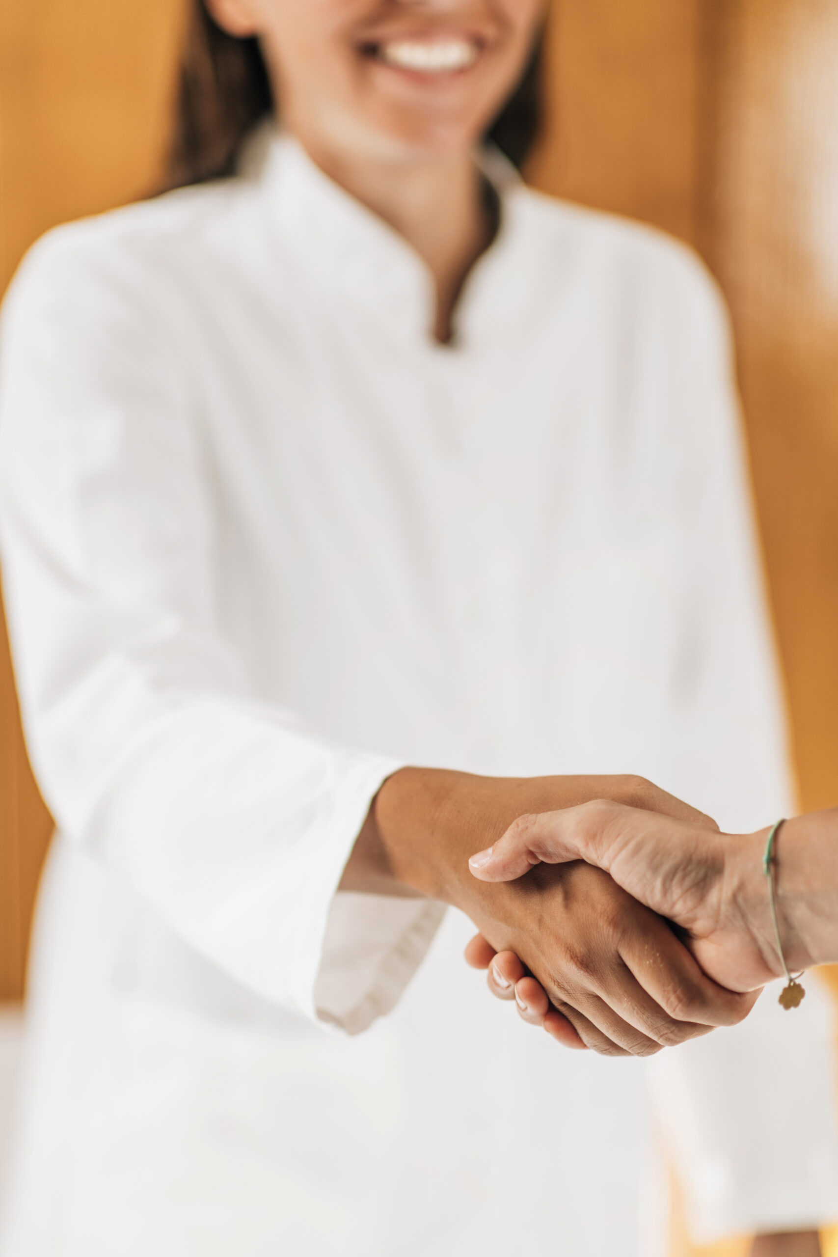 Doctor and Patient Handshake doctor shaking hands with patient
